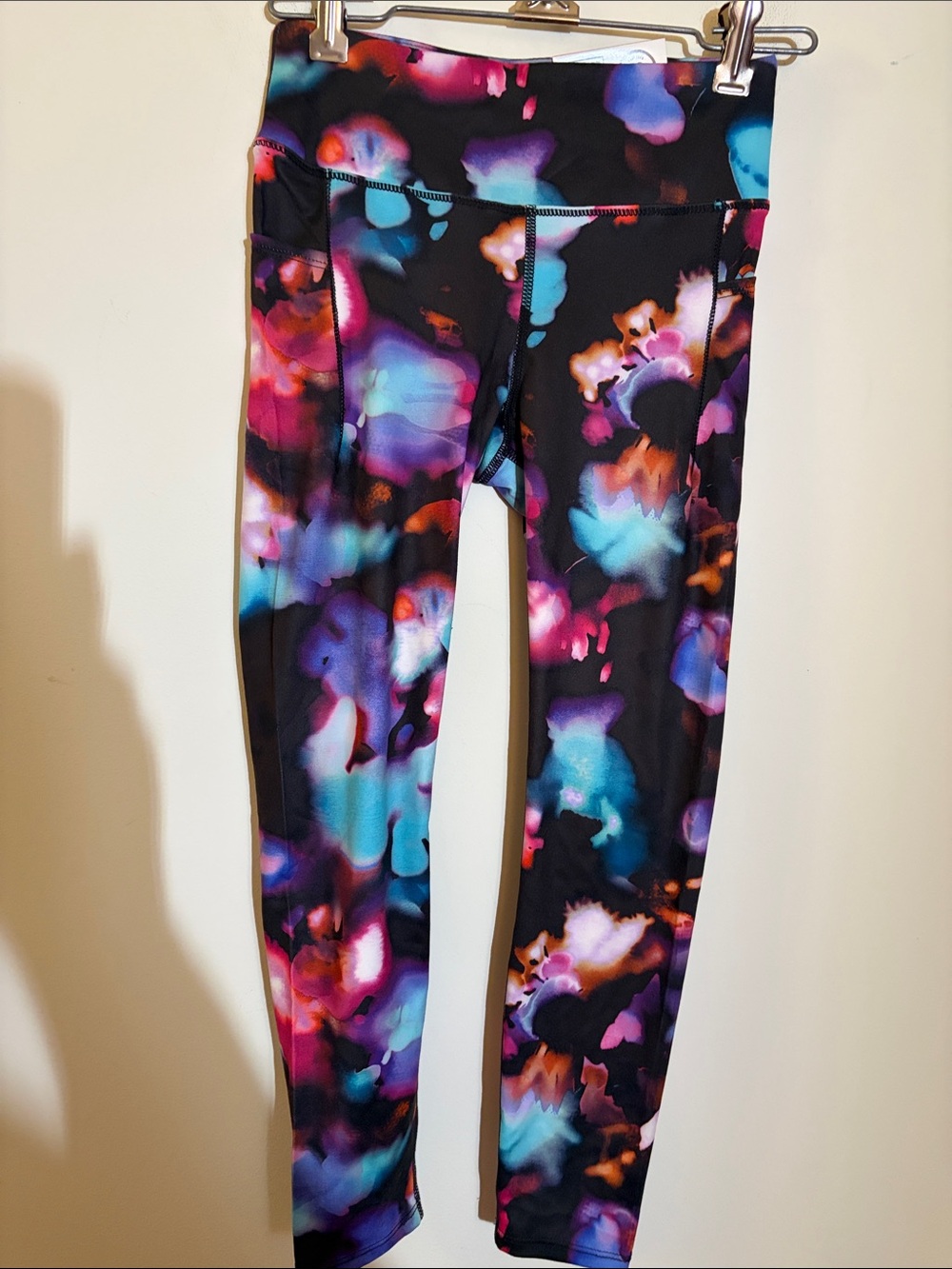 Kids Multicolor Active Leggings - Black Base